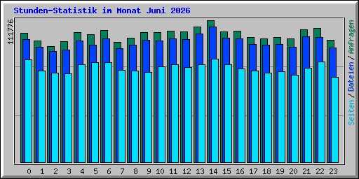 Stunden-Statistik im Monat Juni 2026