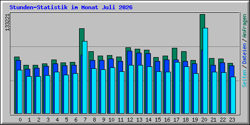 Stunden-Statistik im Monat Juli 2026
